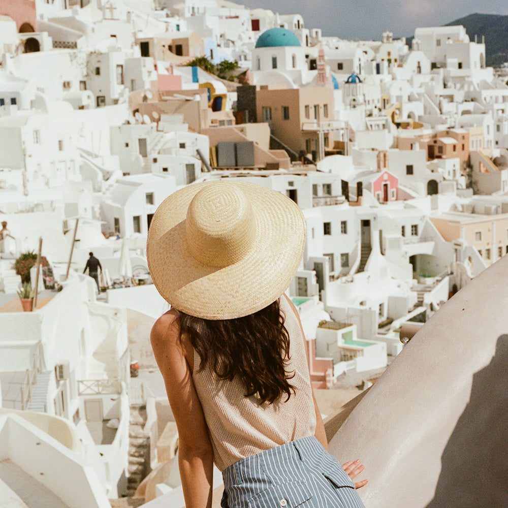 Brixton Janae mit erweiterter Krempe Sonnenhut aus Stroh - Natur