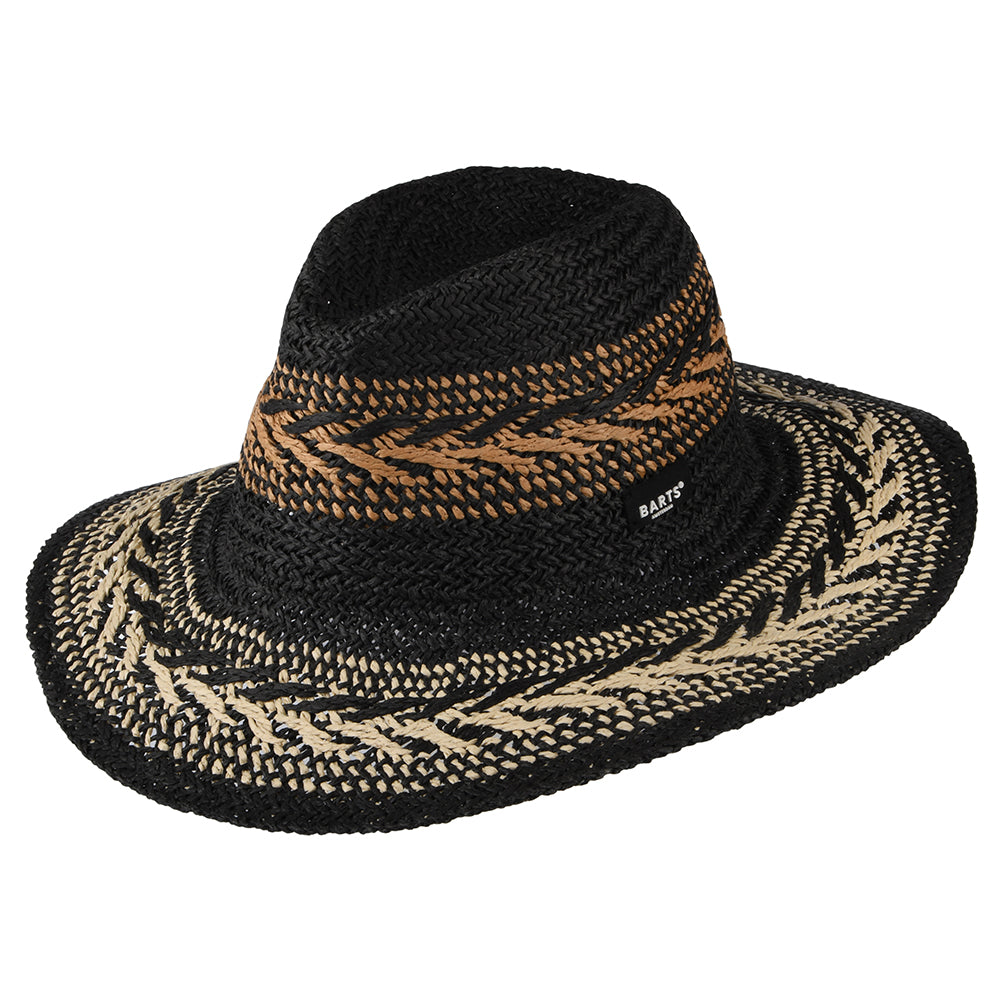 Barts Caledona Sommer Fedora Hut - Schwarz