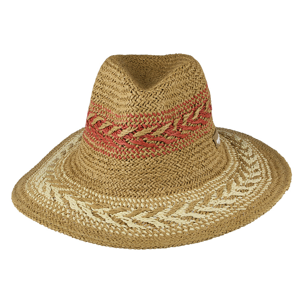 Barts Caledona Sommer Fedora Hut - Hellbraun-Multi