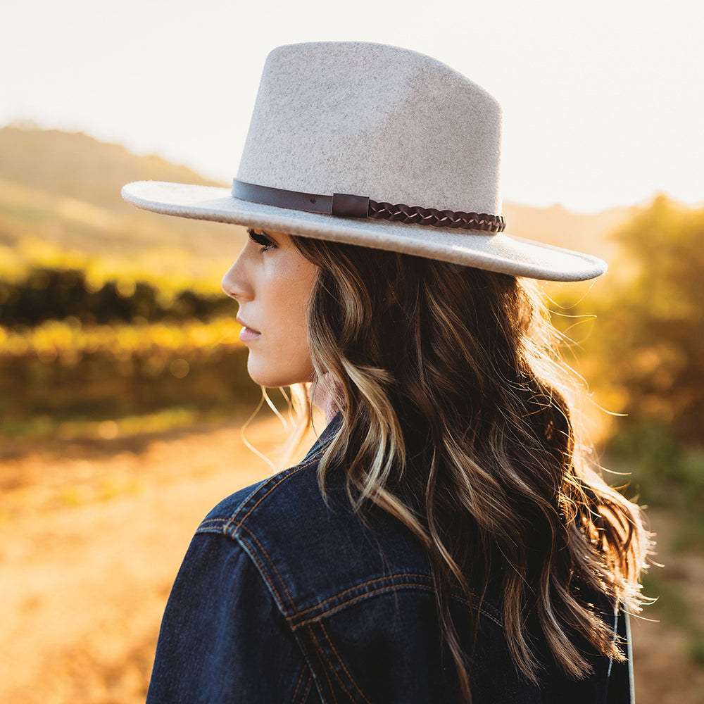 Scala Jolene Provato Knit Safari Fedora Hut - Taupe