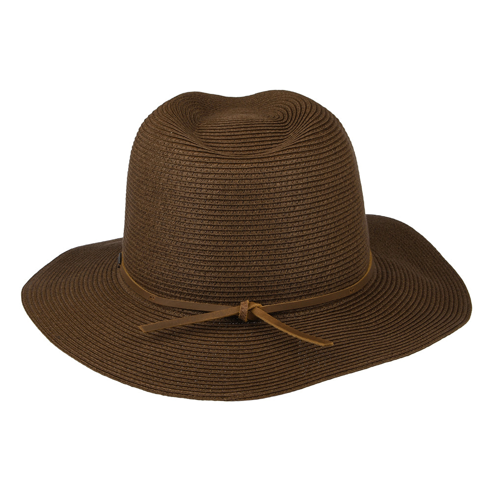 Brixton Wesley Packbarer Fedora Hut aus Stroh - Braun