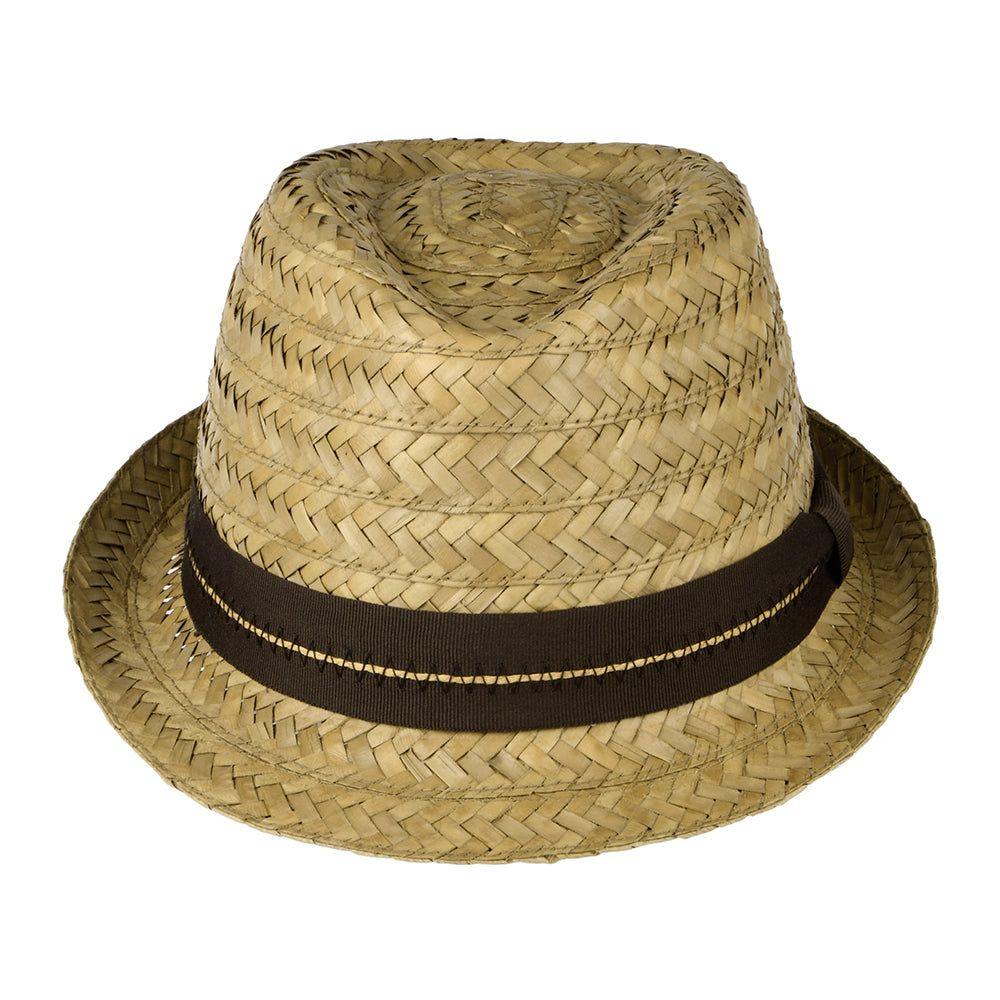 Dorfman Pacific Cullen Trilby Hut aus Palmenstroh - Natur