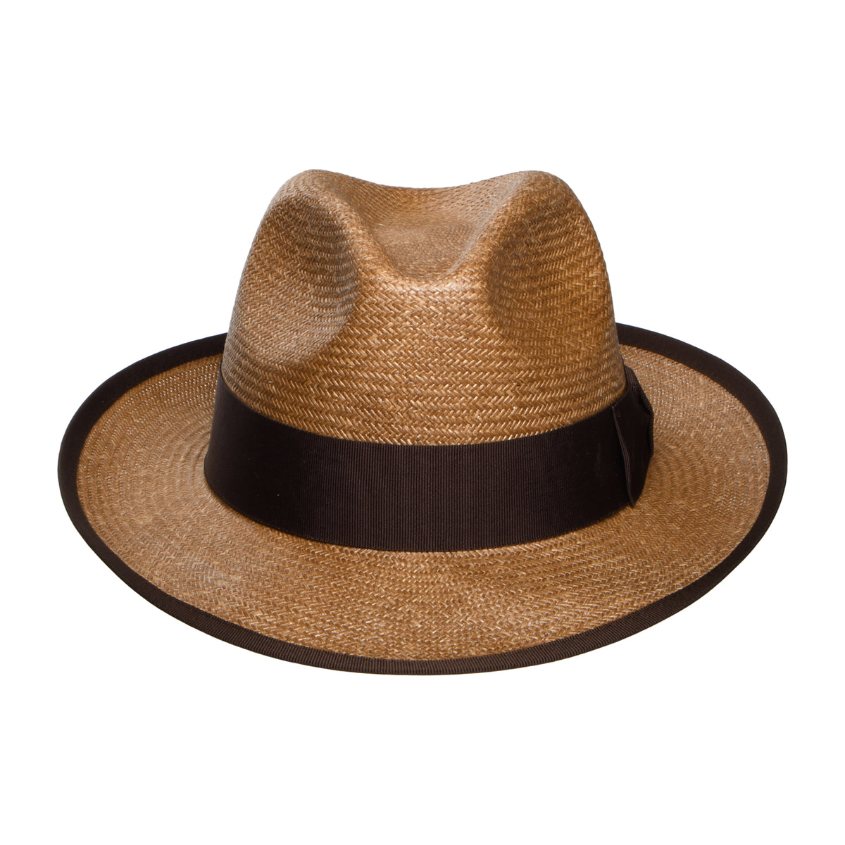 Denton Mayfair Fedora Hut aus Toyo Stroh - Hellbraun