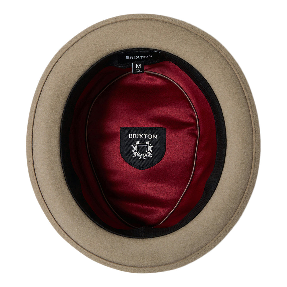 Brixton Stout Pork Pie Hut aus Wollfilz - Sand-Dunkler Sand