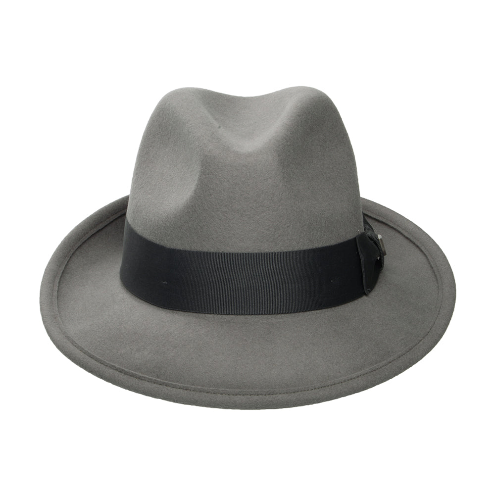 Brixton Horton Convertabrim Fedora Hut aus Wollfilz - Grau
