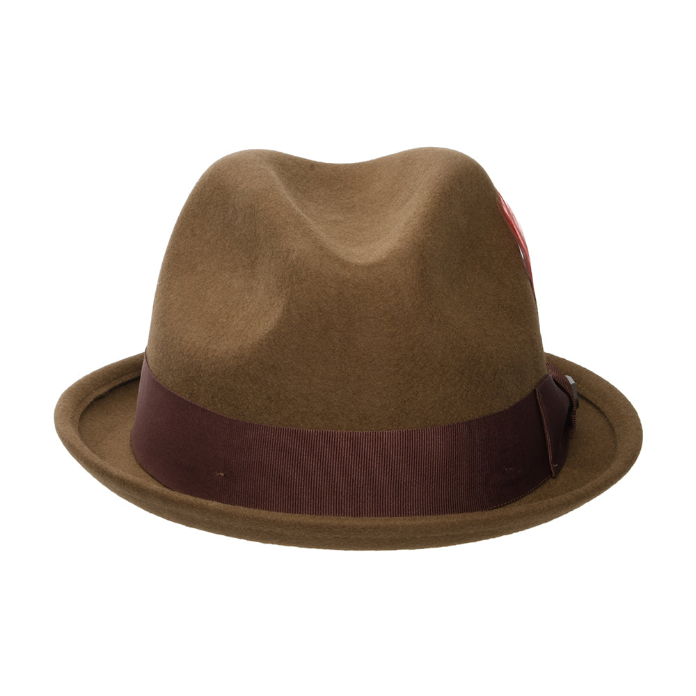 Brixton Gain Trilby Hut aus Wollfilz - Kaffee-Kastanienbraun