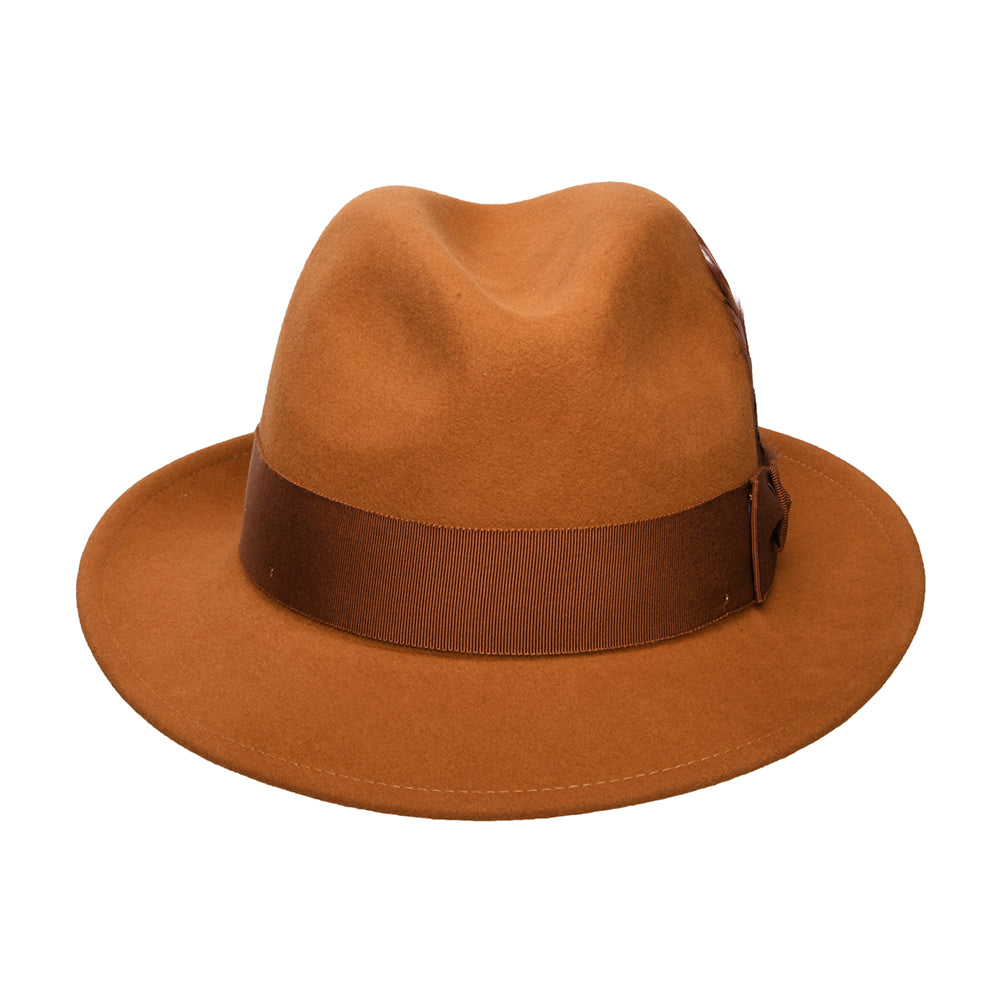 Bailey Blixen Knautschbarer Wasserabweisende Fedora Hut aus Wollfilz - Bernsteingelb