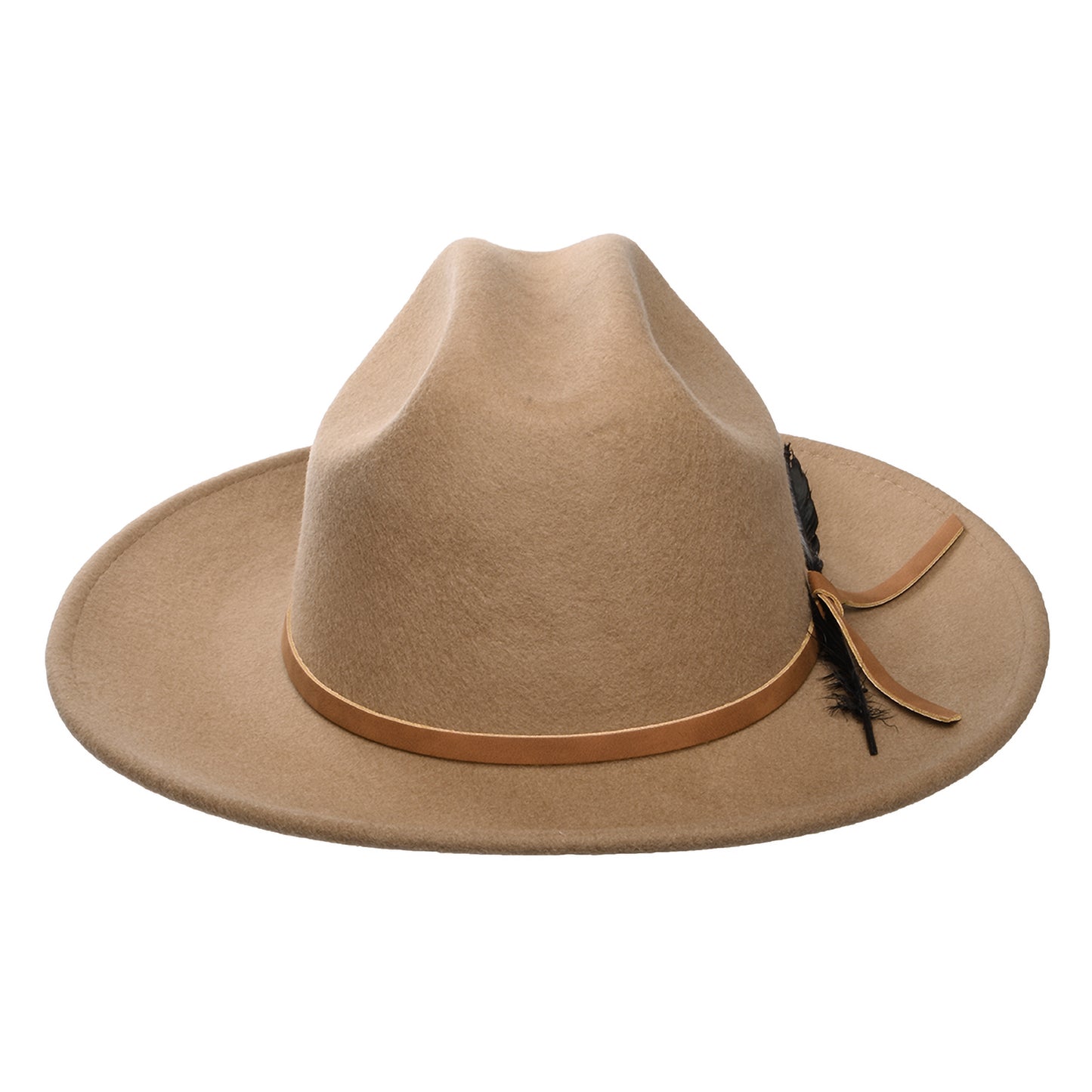 Scala Adan Cowboy Hut aus Wollfilz mit Feder - Kitt