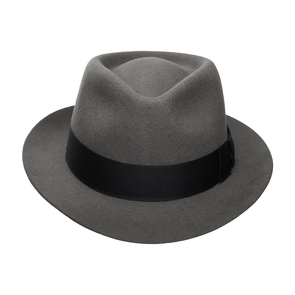 Denton Manhattan Trilby Hut aus Wollfilz - Grau