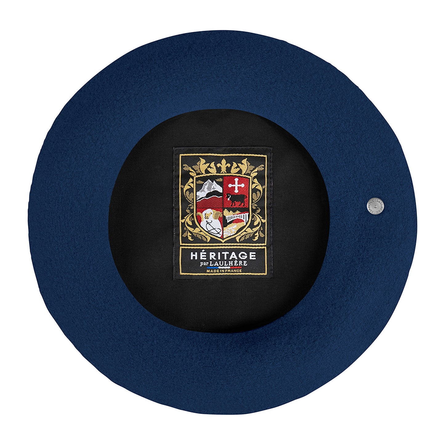 Laulhère authentische Baskenmütze aus Merinowolle - Mitternachtblau