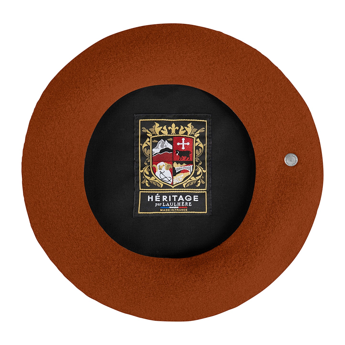 Laulhère authentische Baskenmütze aus Merinowolle - Rostrot