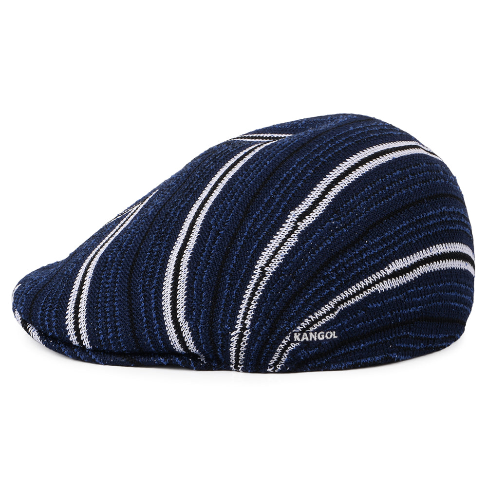 Kangol 507 Tropic Schiebermütze Diagonal Stripes - Marineblau