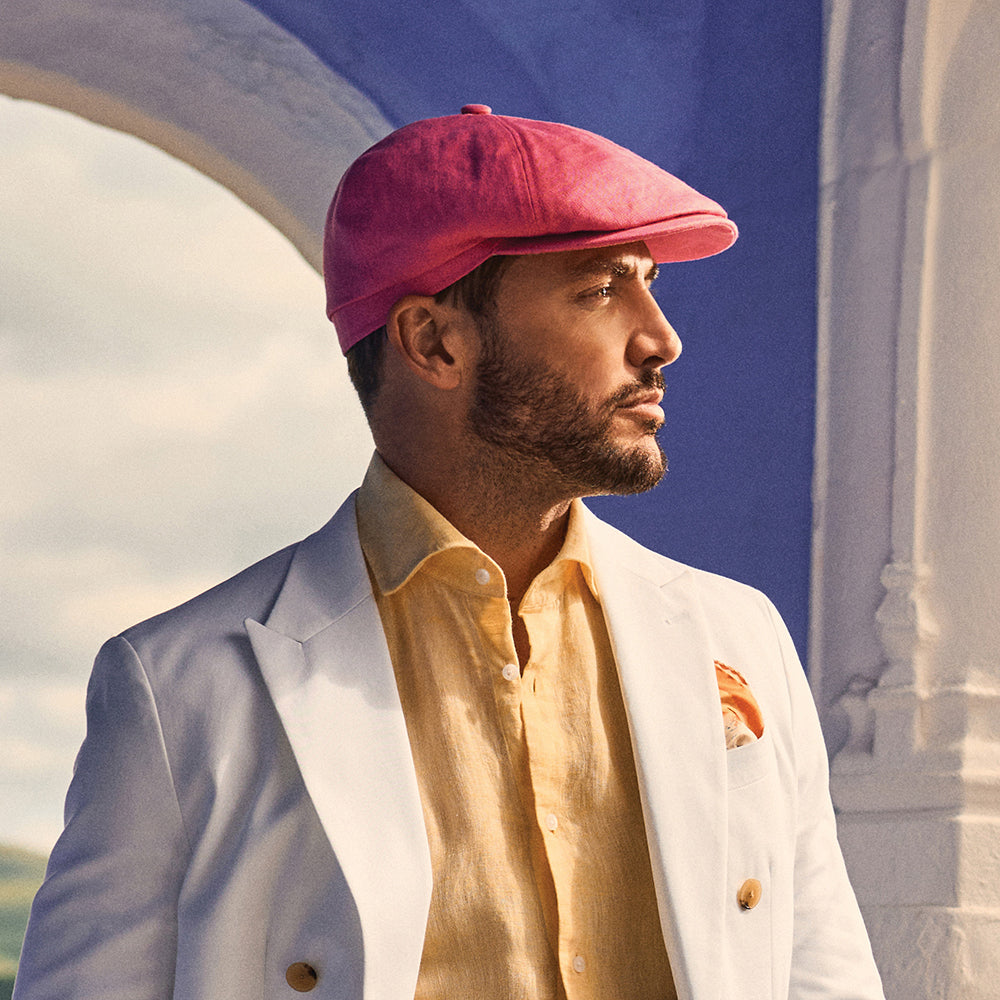 Failsworth Hudson Ballonmütze aus Irishem Leinen - Pink