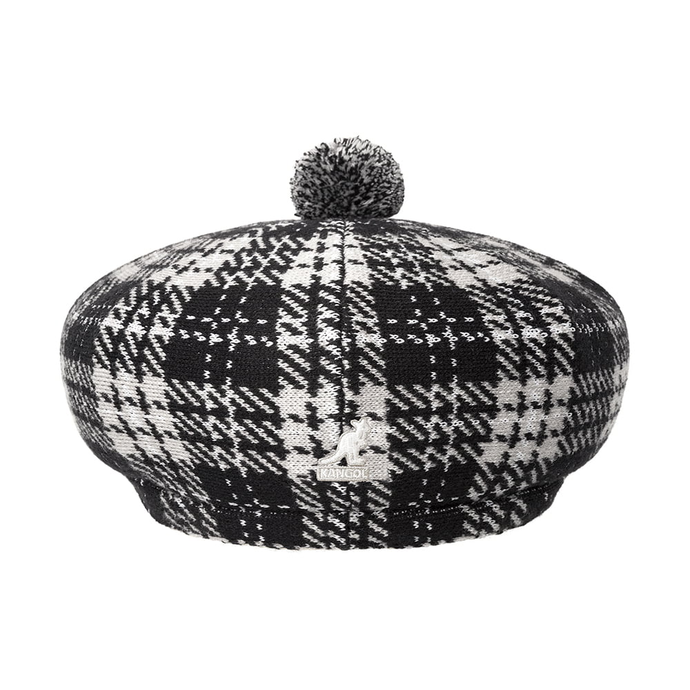 Kangol New Heritage Schiebermütze Mit Bommel - Schwarz-Grau