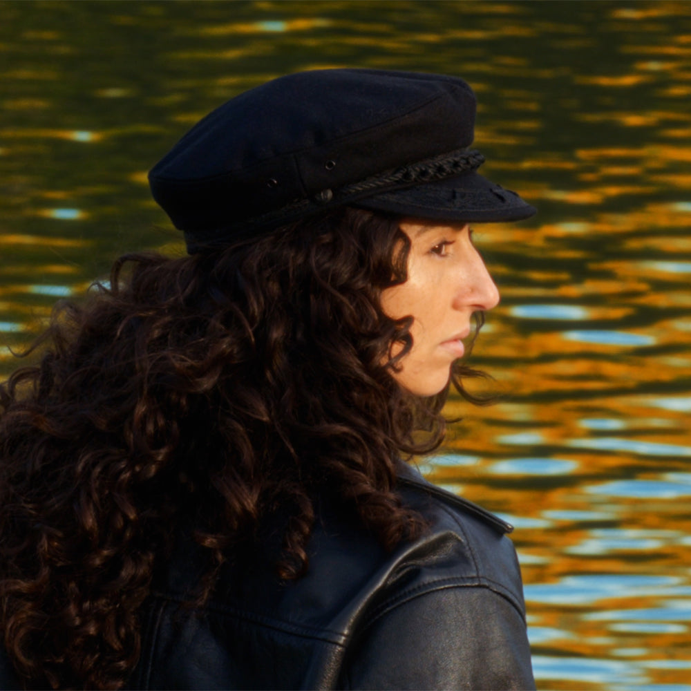 Jaxon & James Griechische FIschermannsmütze aus Wolle II - Schwarz