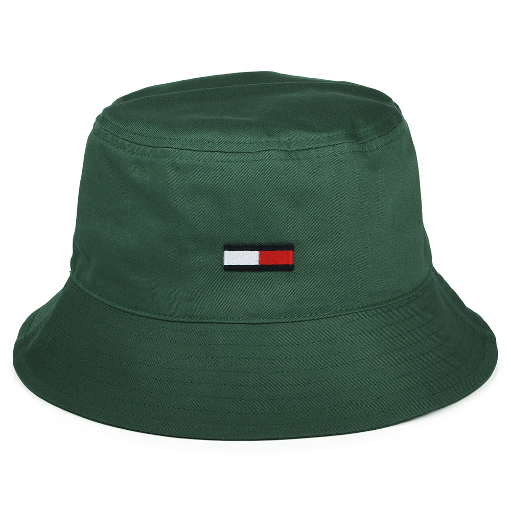 Tommy Hilfiger TJM Flag Fischerhut aus organischer Baumwolle - Salbeigrün
