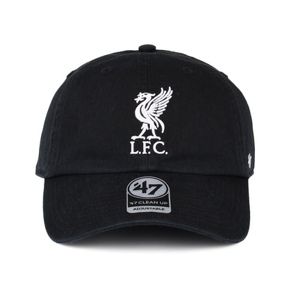 47 Brand Liverpool FC Baseball Cap - Clean Up - Schwarz-Weiß