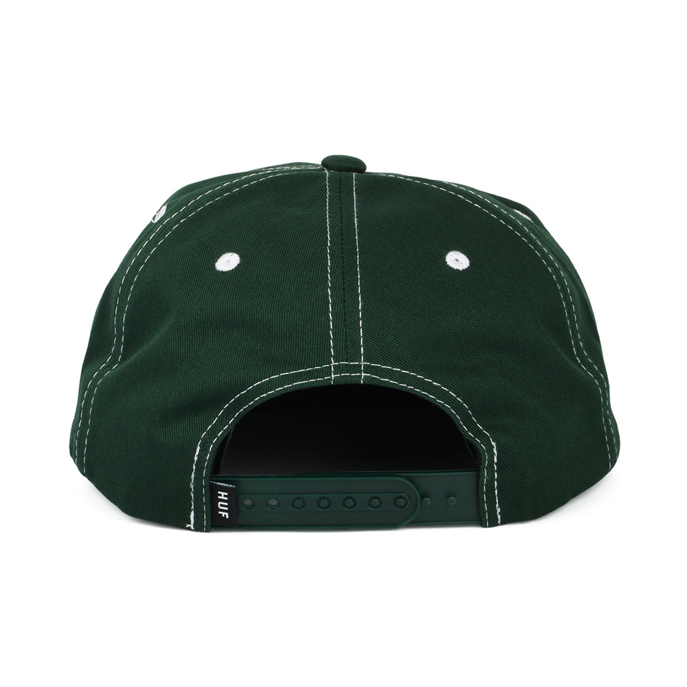 HUF Triple Triangle Unstrukturierte Snapback Cap - Kieferngrün-Weiß