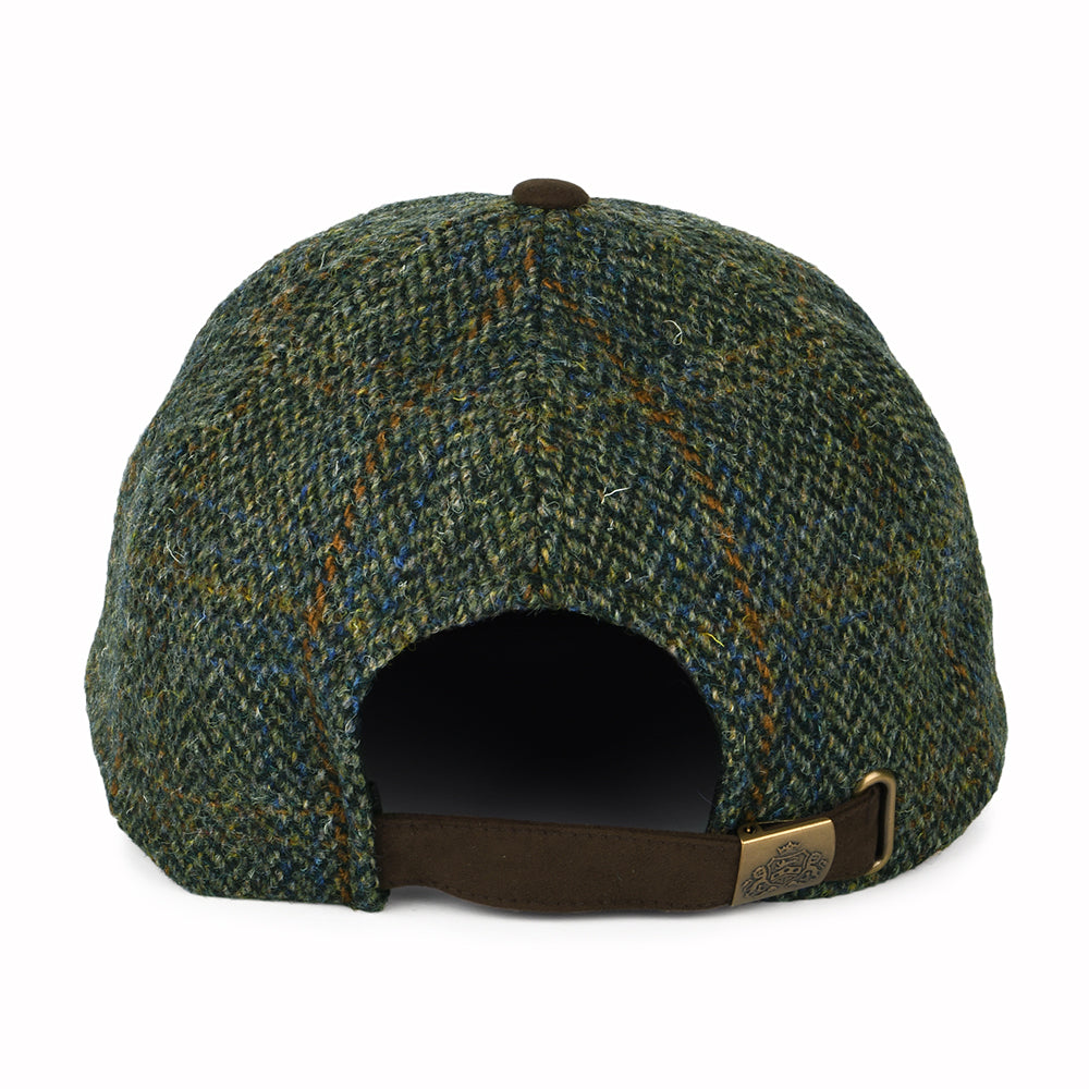 Failsworth HARRIS TWEED Baseball Cap - Olivgrün-Braun