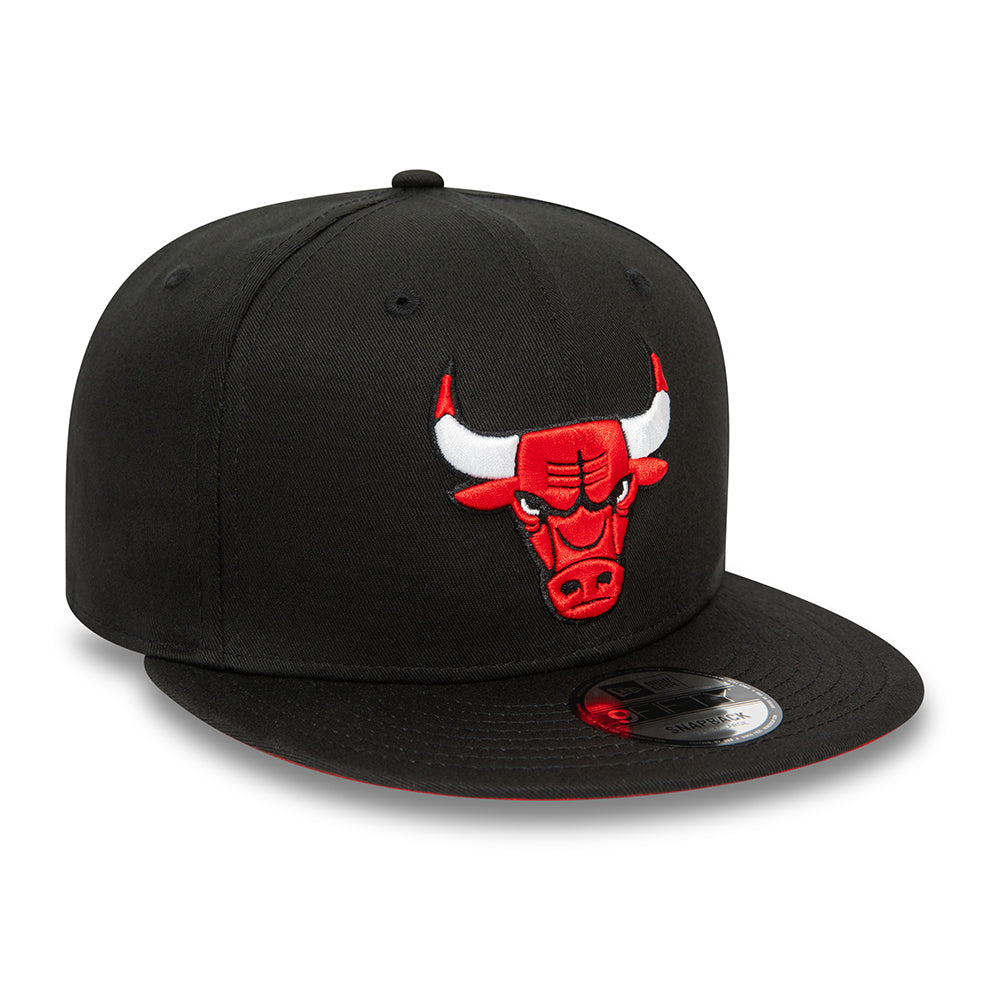 New Era 9FIFTY Chicago Bulls Snapback Cap - NBA Rear Logo - Schwarz