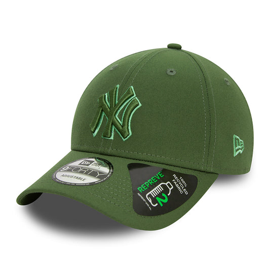 New Era 9FORTY New York Yankees Baseball Cap - MLB Repreve Outline - Olivgrün