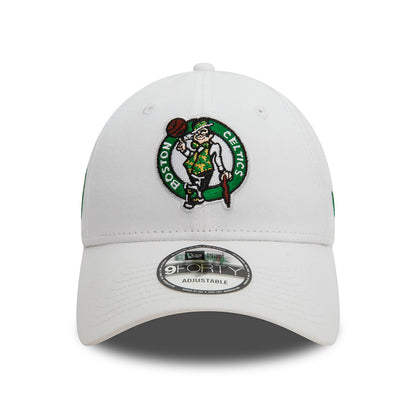 New Era 9FORTY Boston Celtics Baseball Cap - NBA Side Patch - Weiß-Grün