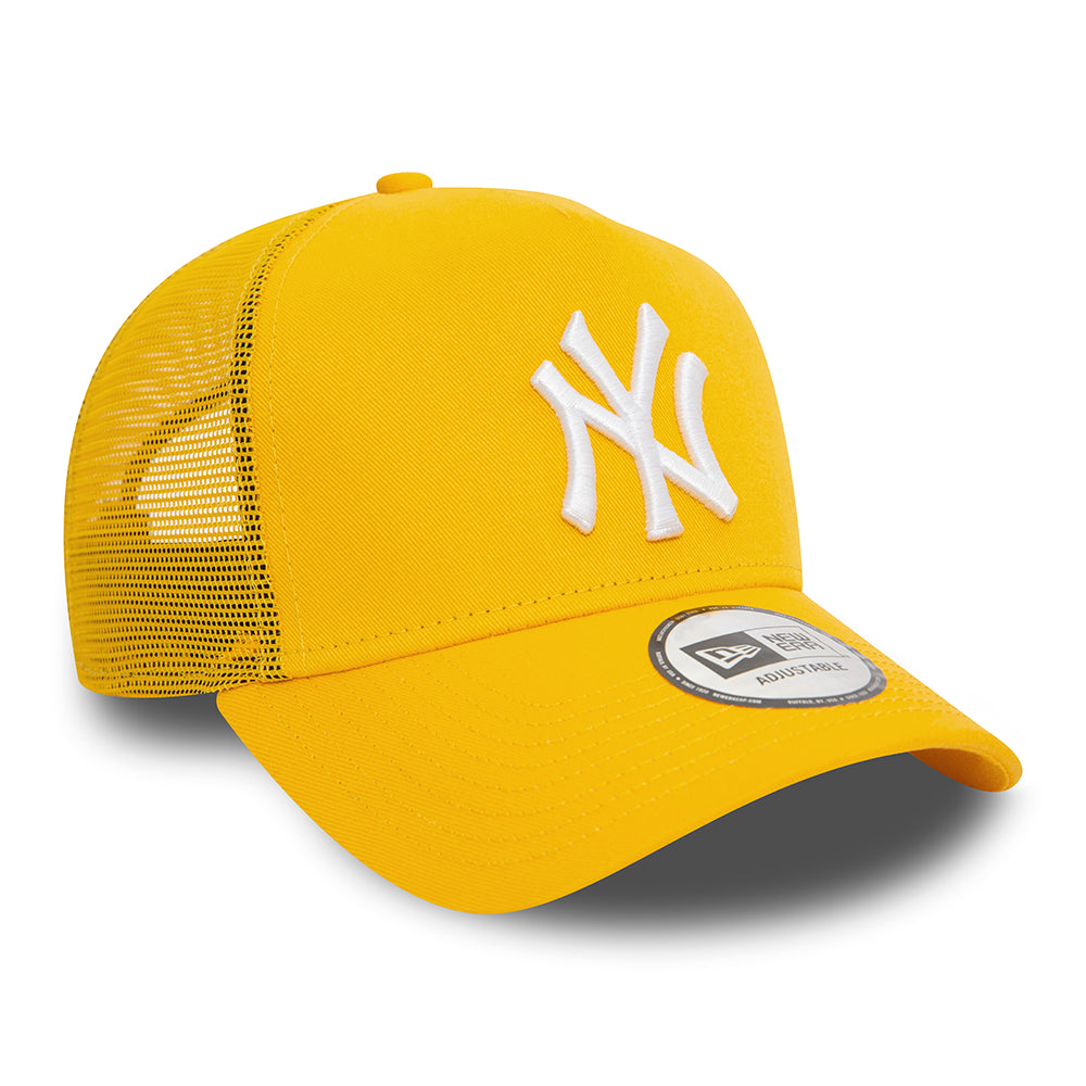 New Era A-Frame New York Yankees Trucker Cap - MLB League Essential II - Gelb-Weiß