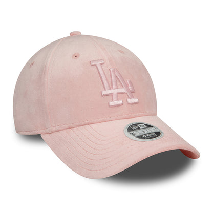New Era Damen 9FORTY L.A. Dodgers Snapback Cap - MLB Velour - Hellrosa