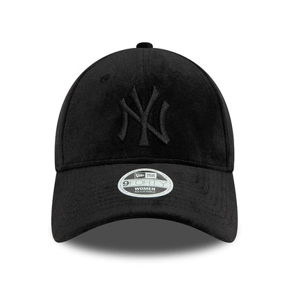 New Era Damen 9FORTY New York Yankees Snapback Cap - MLB Velour - Schwarz