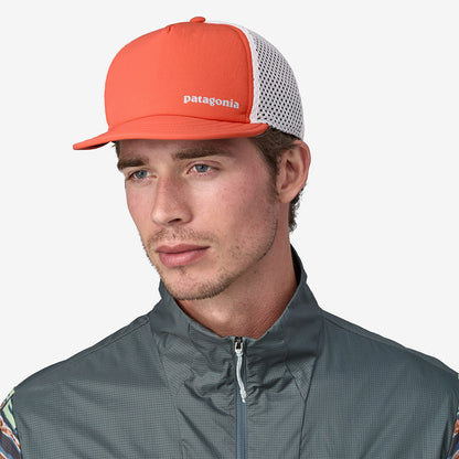 Patagonia Duckbill Shorty Recycled Trucker Cap - Chili Rot-Weiß