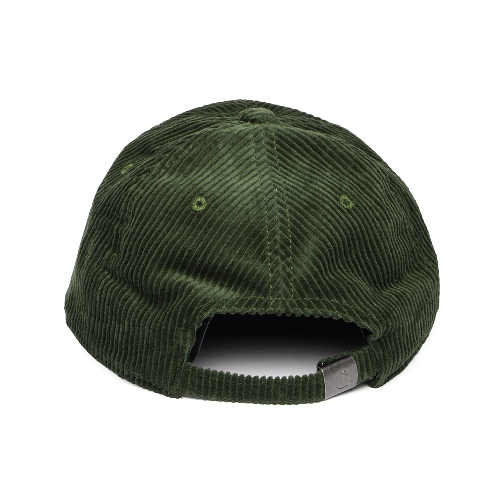 Carhartt WIP Harlem Wide Wale Corduroy Baseball Cap - Moosgrün