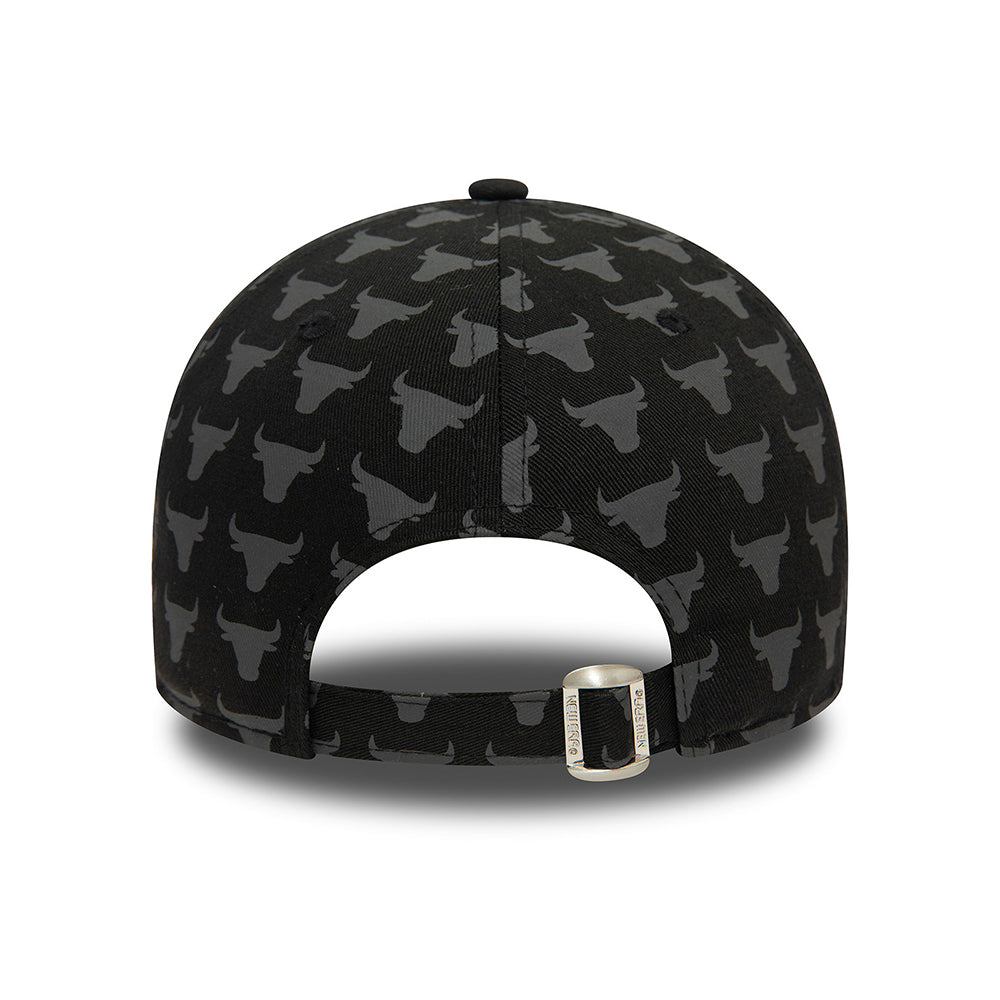 New Era 9FORTY Chicago Bulls Baseball Cap - NBA Monogram - Schwarz