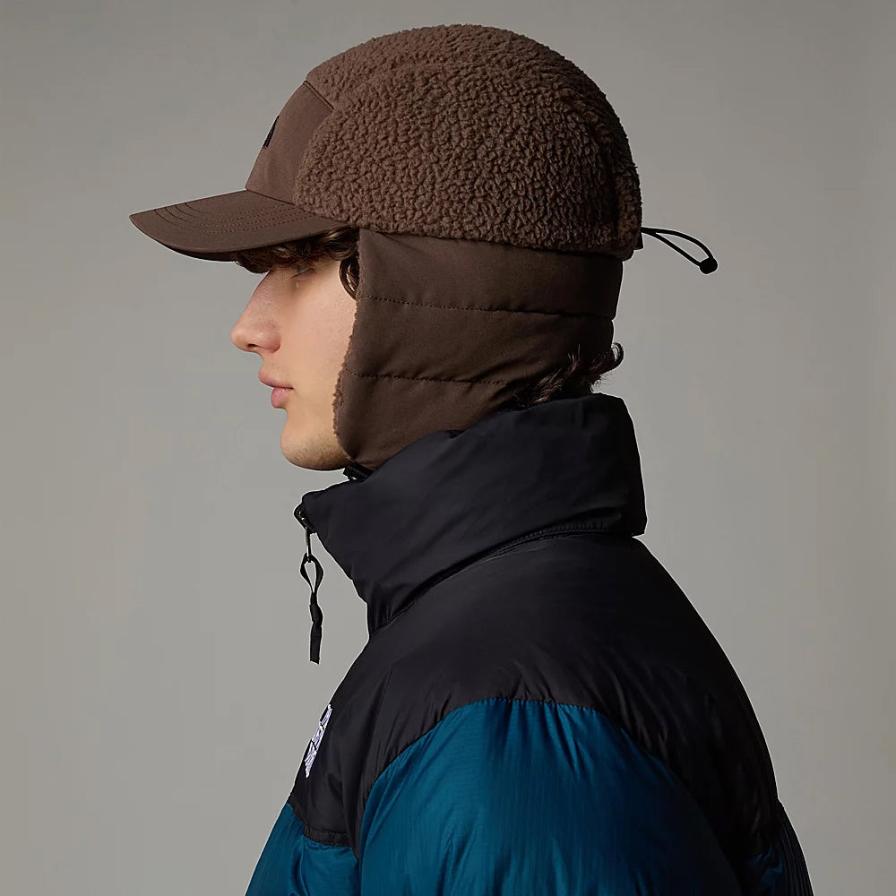 The North Face Cragmont Wasserabweisender Fleece 5 Paneelen Cap mit Ohrenklappen - Rauchbraun