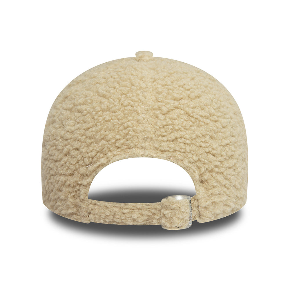 New Era Damen 9FORTY New York Yankees Baseball Cap - MLB Borg - Steingrau-Weiß