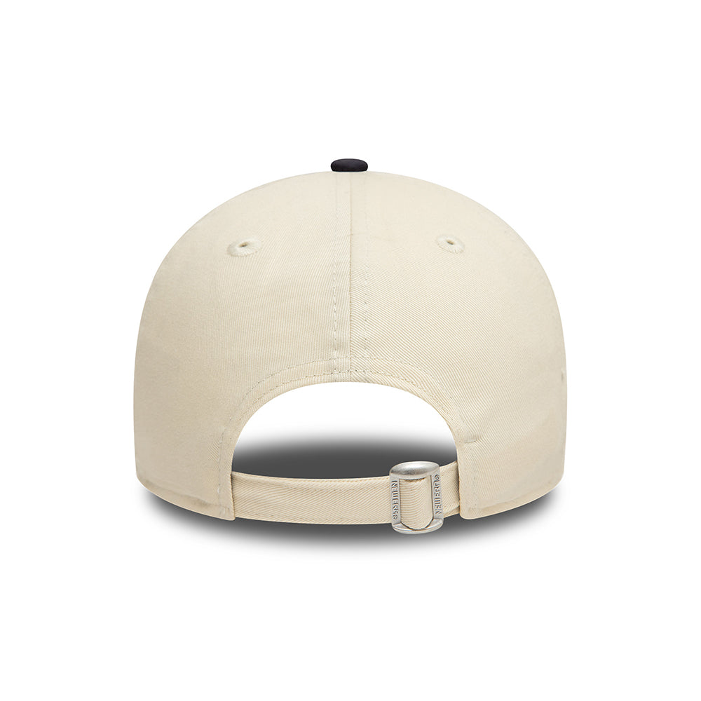 New Era 9FORTY New York Yankees Baseball Cap MLB Colourblock - Cremefarben-Marineblau