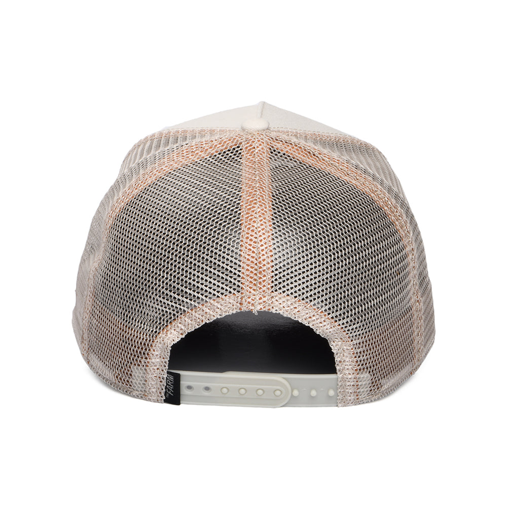 Goorin Warrior Cheetah Trucker Cap - Creme