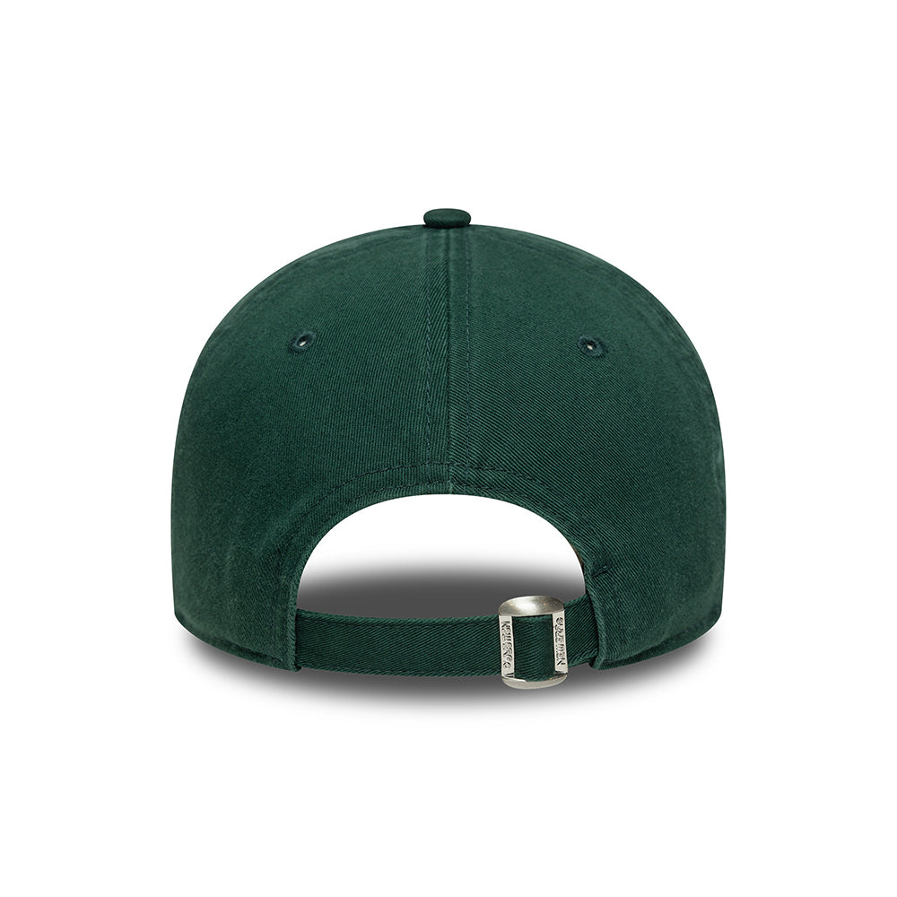 New Era 9TWENTY Oakland Athletics Baseball Cap - MLB Mini Washed - Dunkelgrün-Weiß