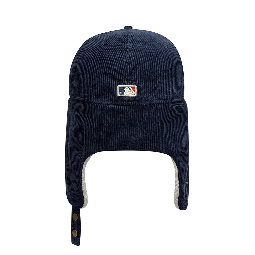 New Era 59FIFTY New York Yankees Baseball Cap mit Ohrenklappen - MLB Cord Dogear - Marineblau