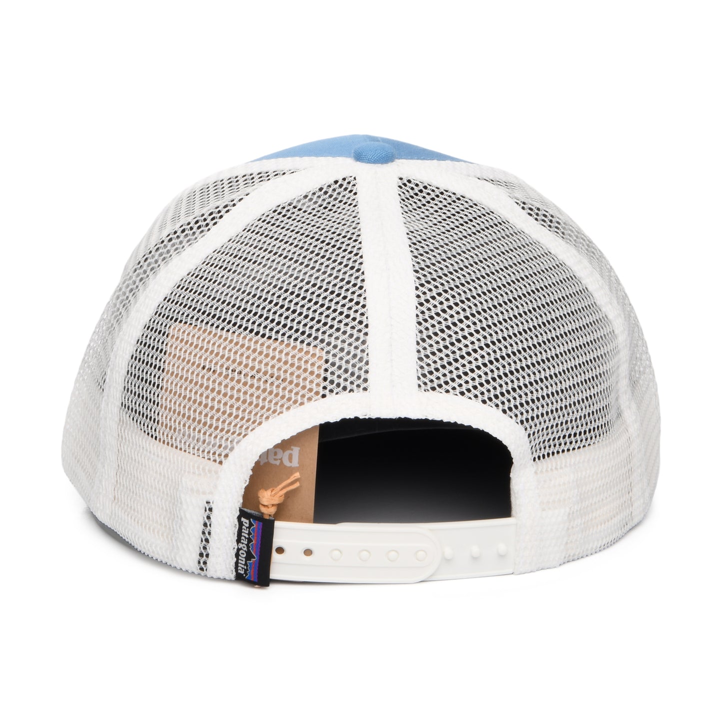 Patagonia P-6 Logo Trucker Cap aus organischer Baumwolle - Ozeanblau-Weiß