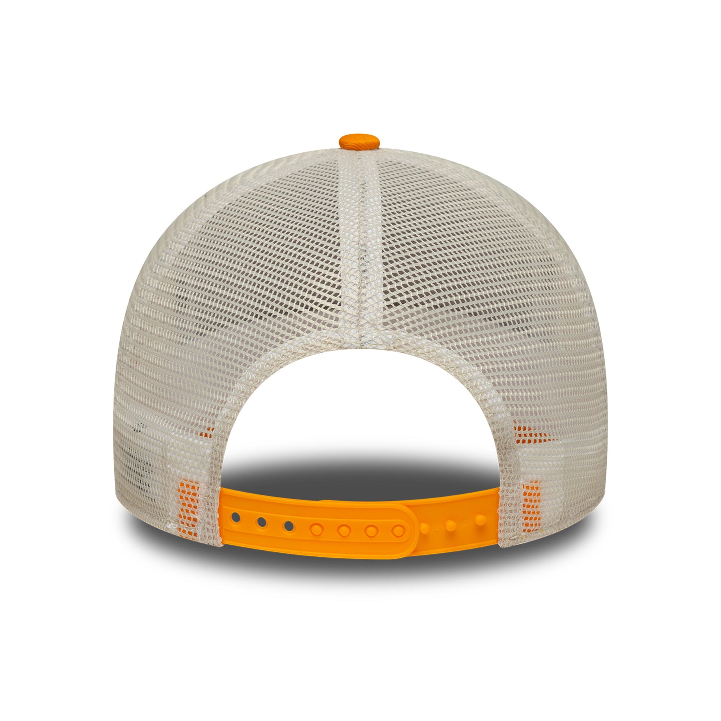 New Era A-Frame Costa Brava Trucker Cap - Location Patch - Orange-Steingrau