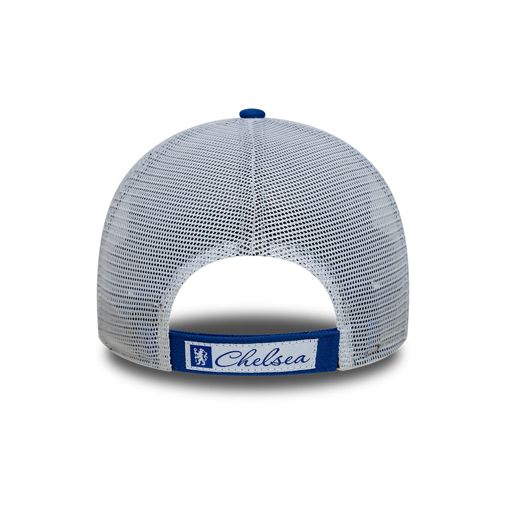 New Era 9FORTY Chelsea FC Trucker Cap - League Lion Crest - Königsblau