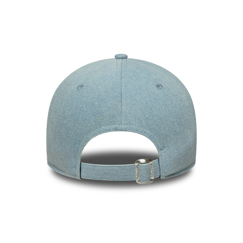 New Era 9FORTY Denim Baseball Cap - Hellblau