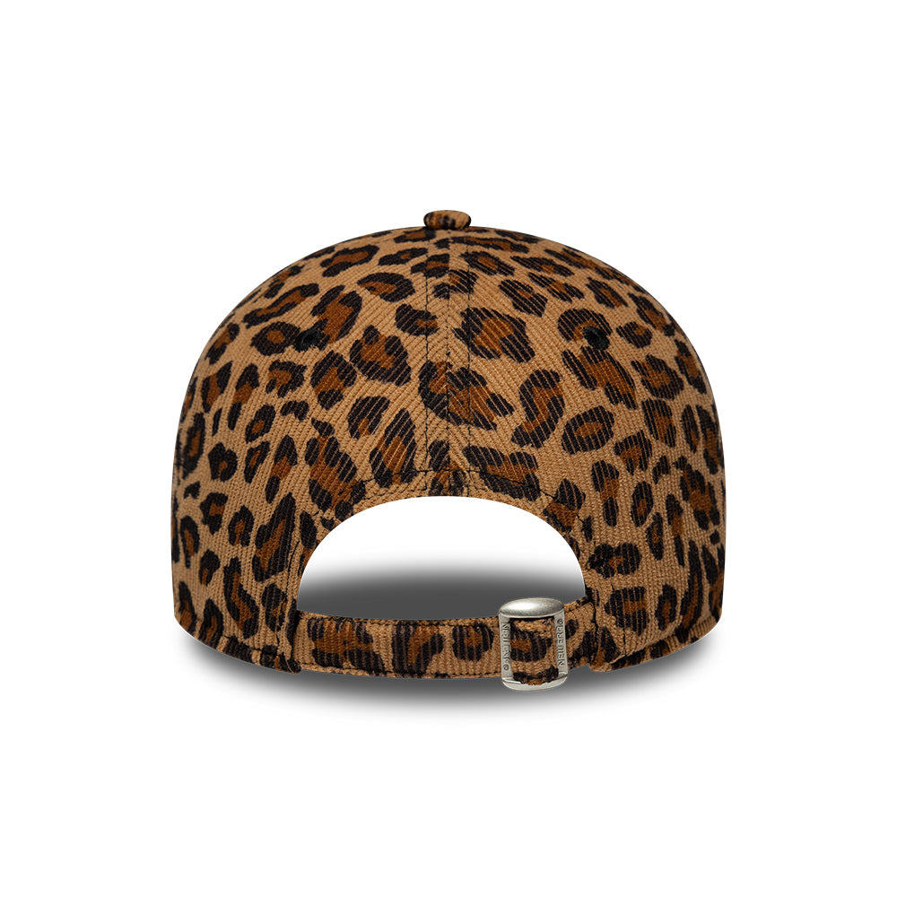 New Era Damen 9FORTY New York Yankees Baseball Cap - MLB Leopard Cord - Kamel-Schwarz
