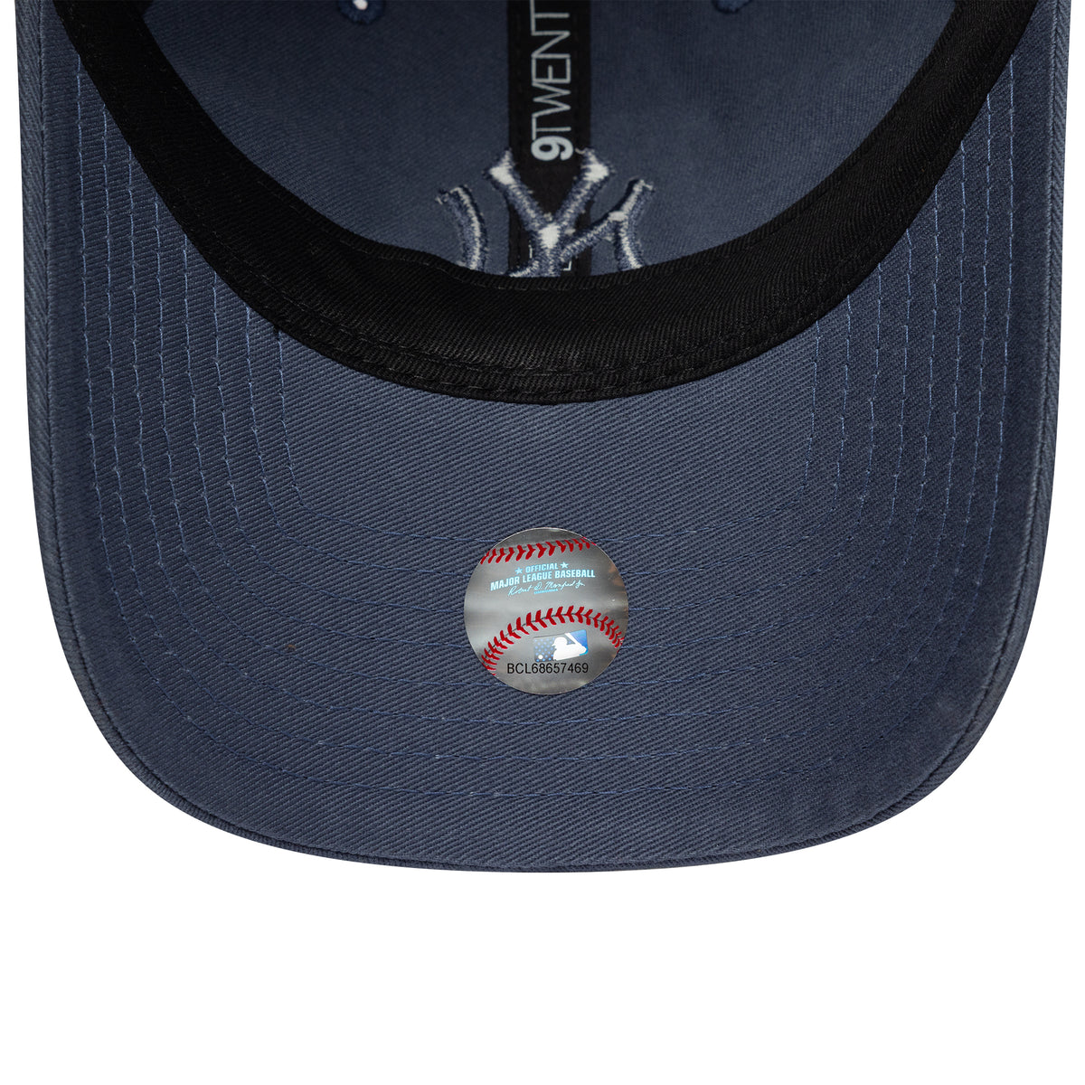 New Era 9TWENTY New York Yankees Baseball Cap - MLB Washed Midi Logo - Indigo