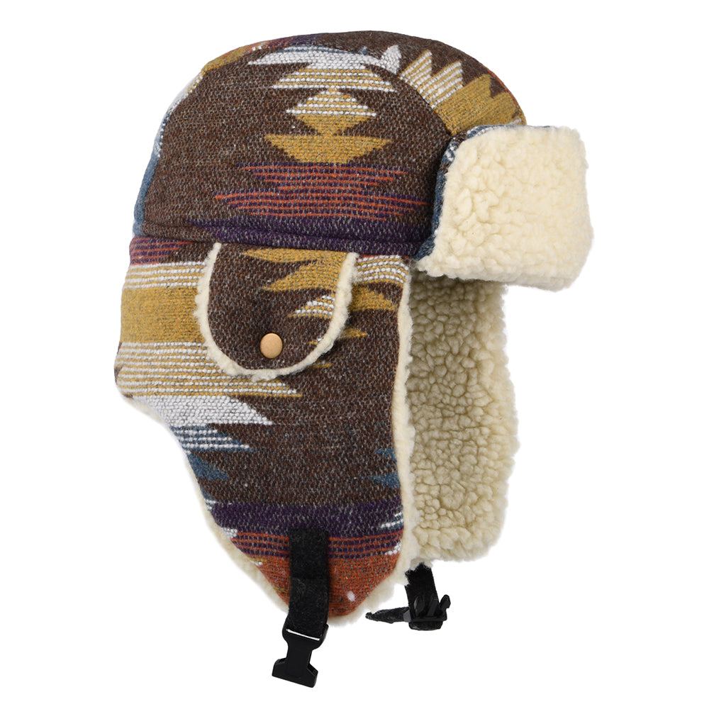 Scala Shauna Fliegermütze Aztec Druck - Braun-Multi