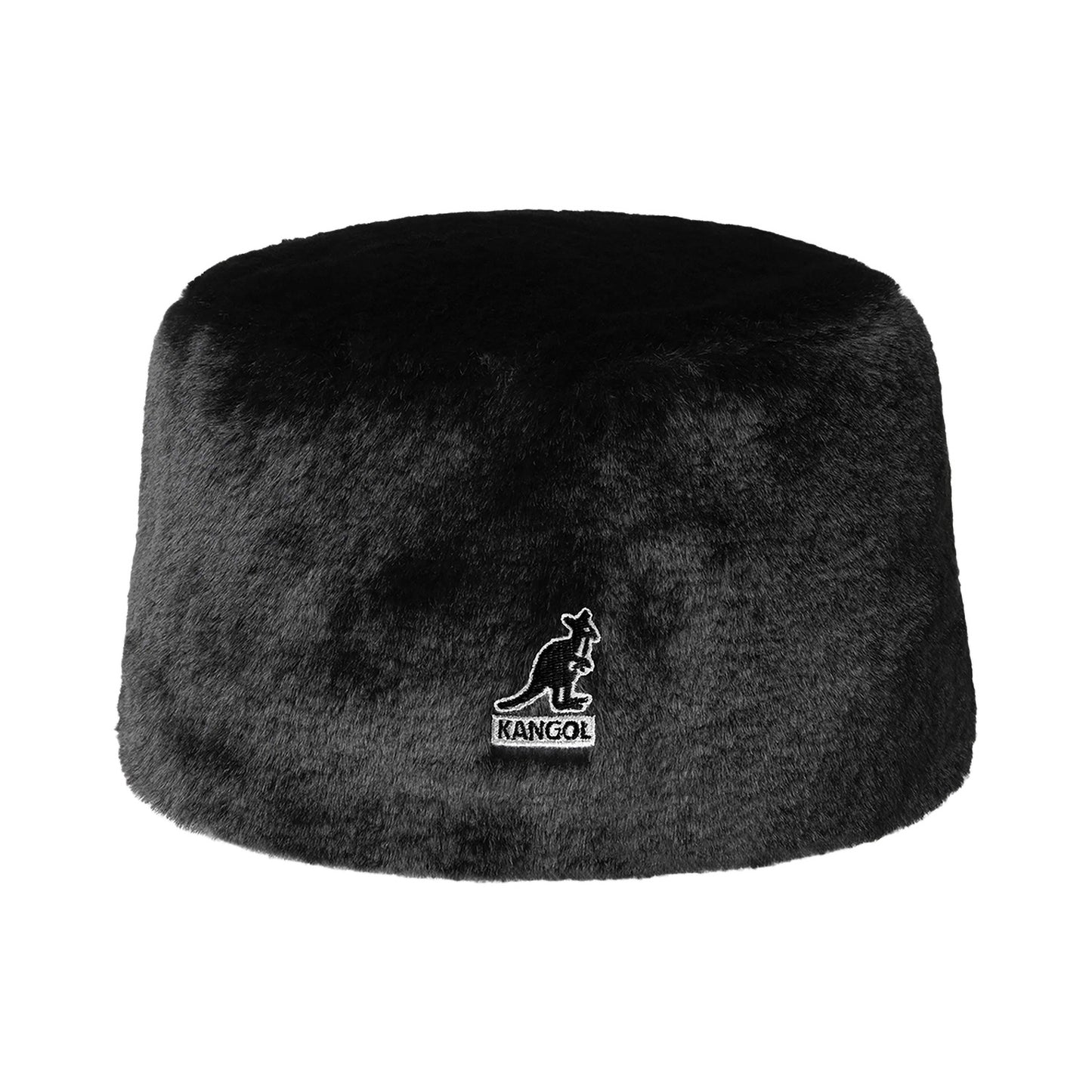 Kangol Topper Kunstfell Pillbox Hut - Schwarz