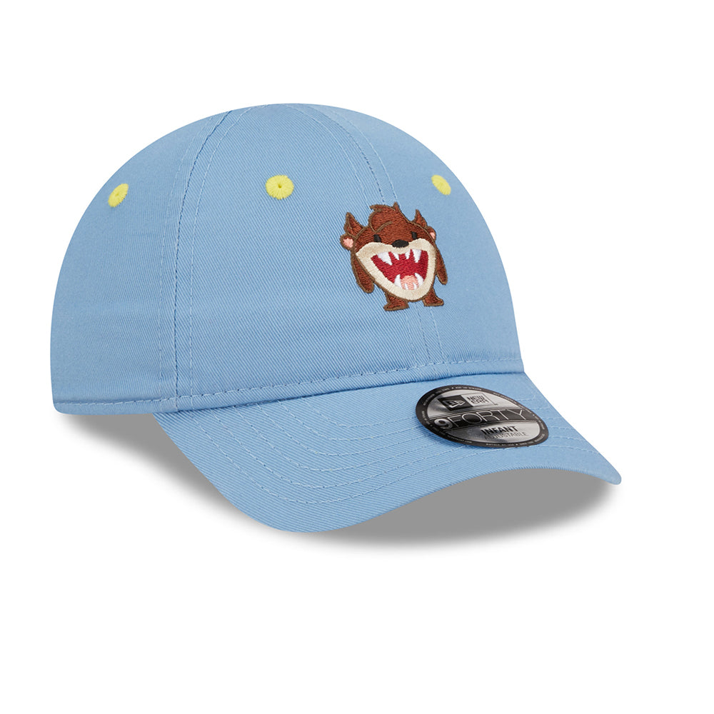 New Era Baby 9FORTY Taz Baseball Cap - Chibi Looney Tunes - Himmelblau