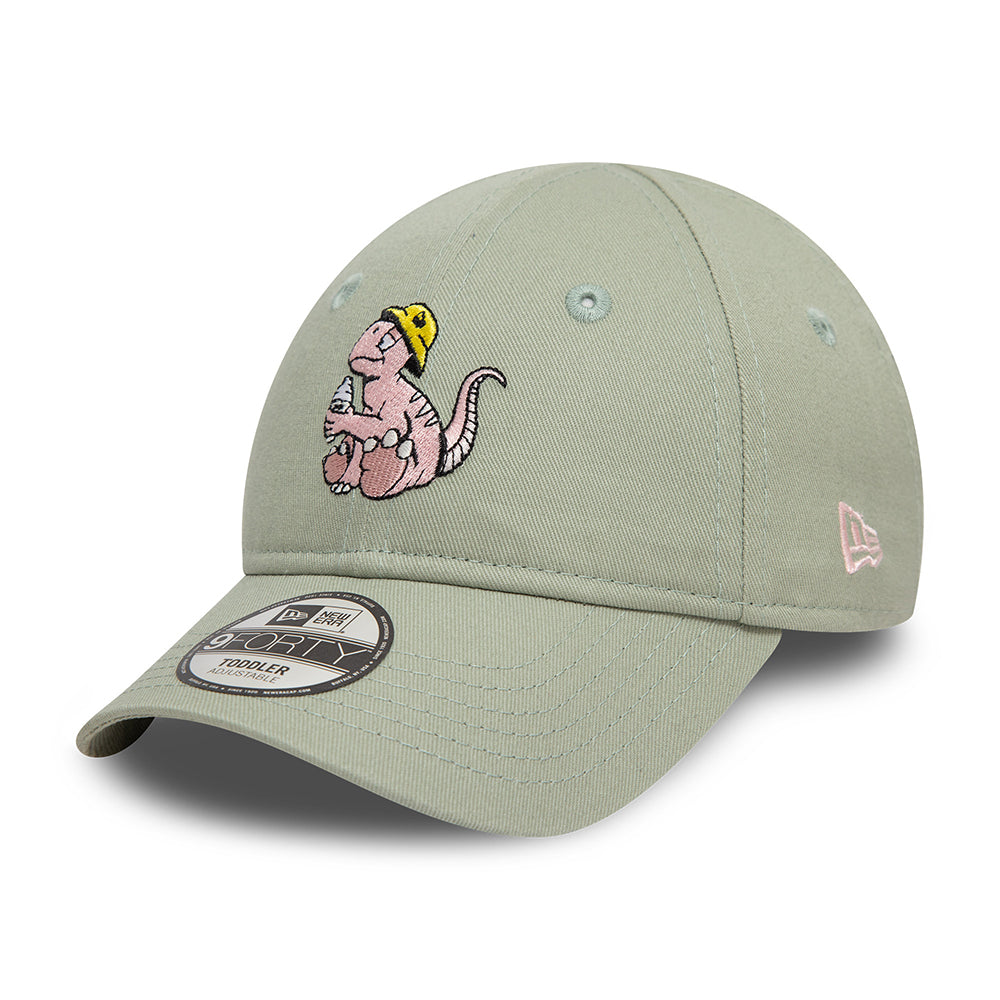 New Era Kinder 9FORTY Dinosaurier Baseball Cap - Salbeigrün-Rosa