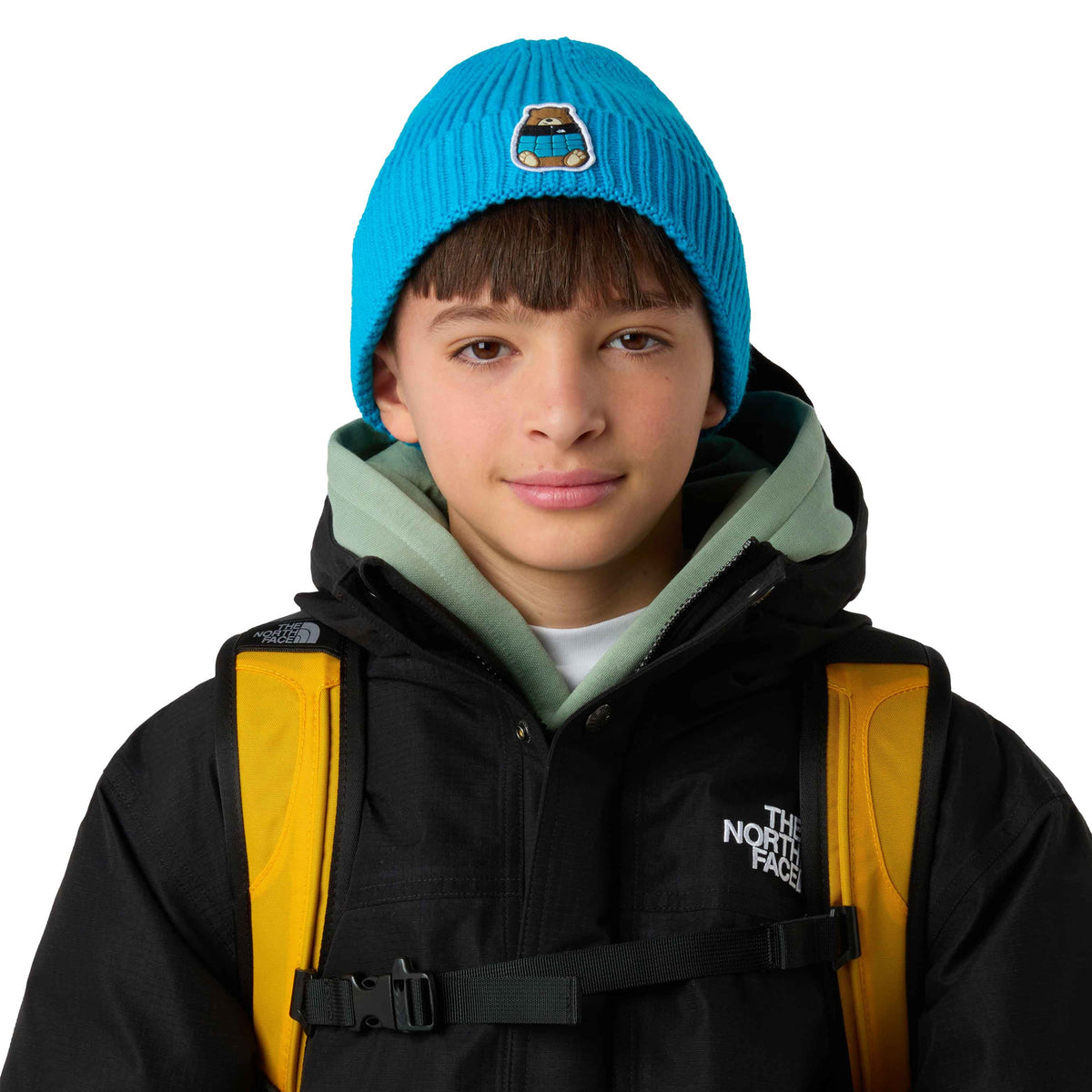 The North Face Kinder TNF Box Logo Recycled mit Umschlag Beanie Mütze - Knallblau