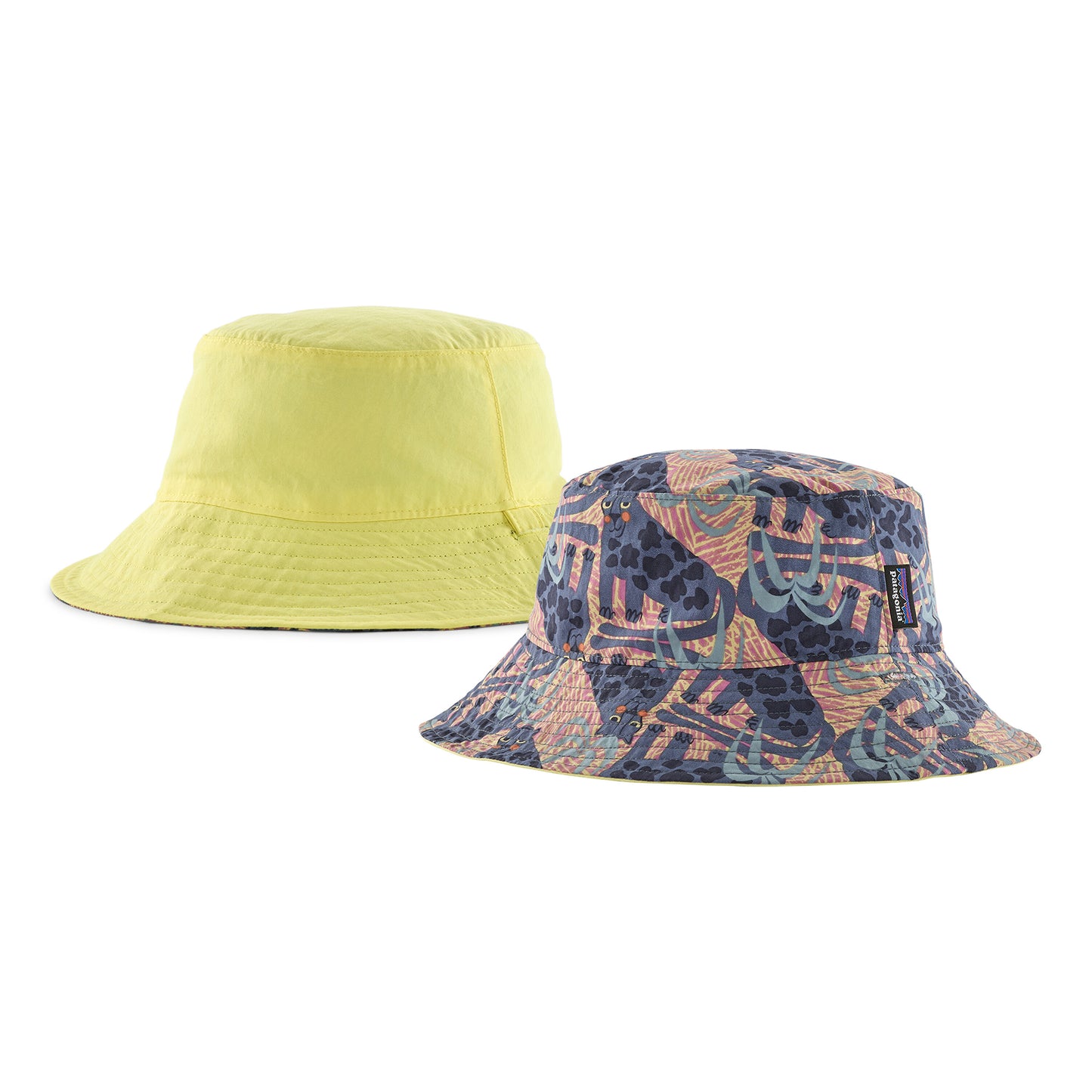 Patagonia Baby Jaggy Wendbarer Sonnen Fischerhut - Zitronengelb-Multi